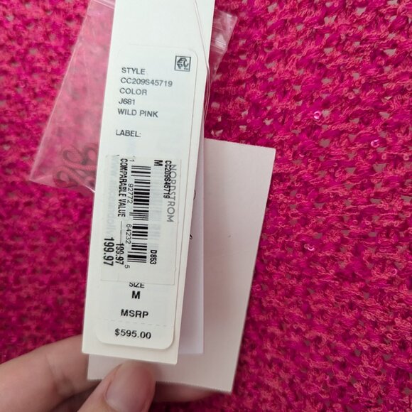 NWT Alice + Olivia Pink Cardigan Sweater - Picture 4 of 4